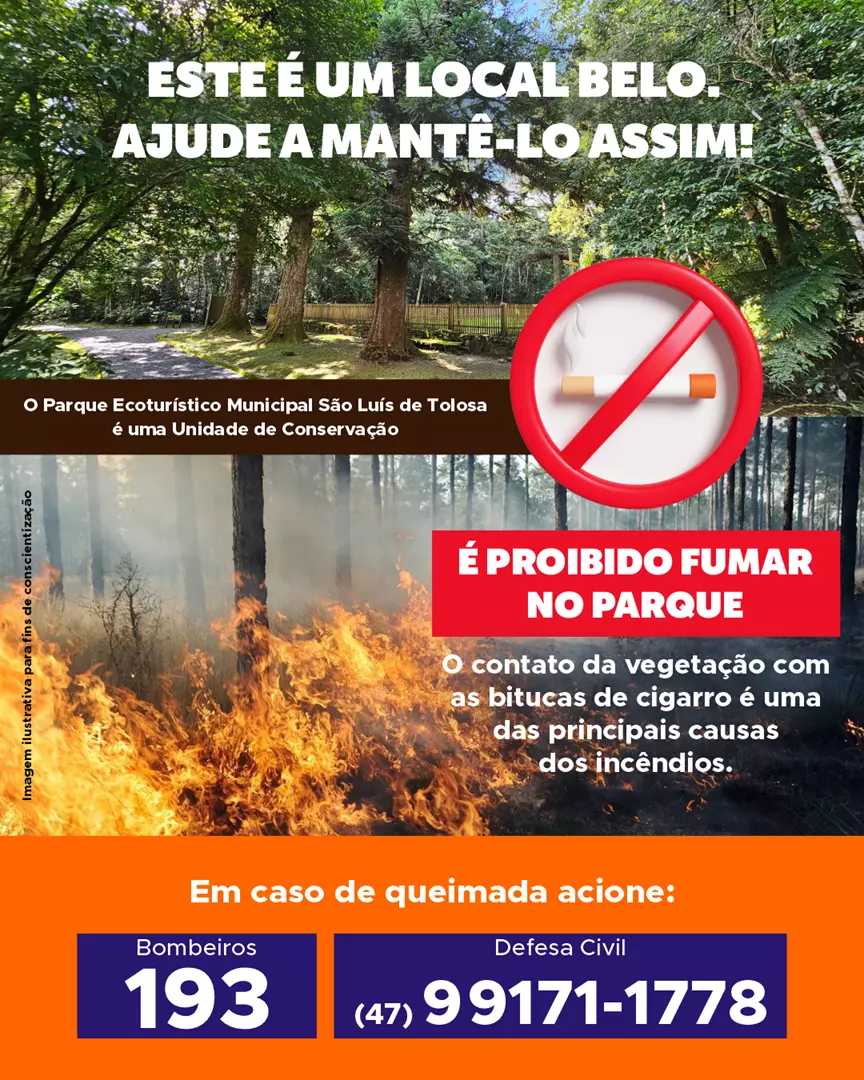 Prefeitura de Rio Negro alerta para prevenção de incêndios